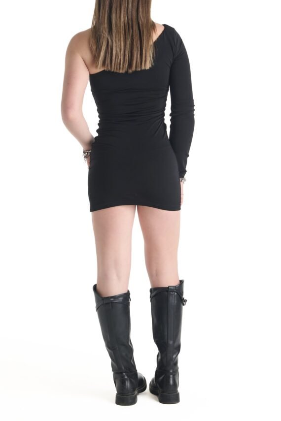 One-sleeve slit dress - Image 28