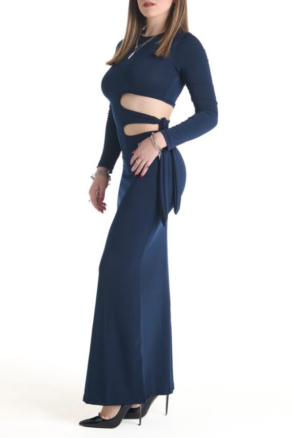 Knotted dress with slits - Image 4