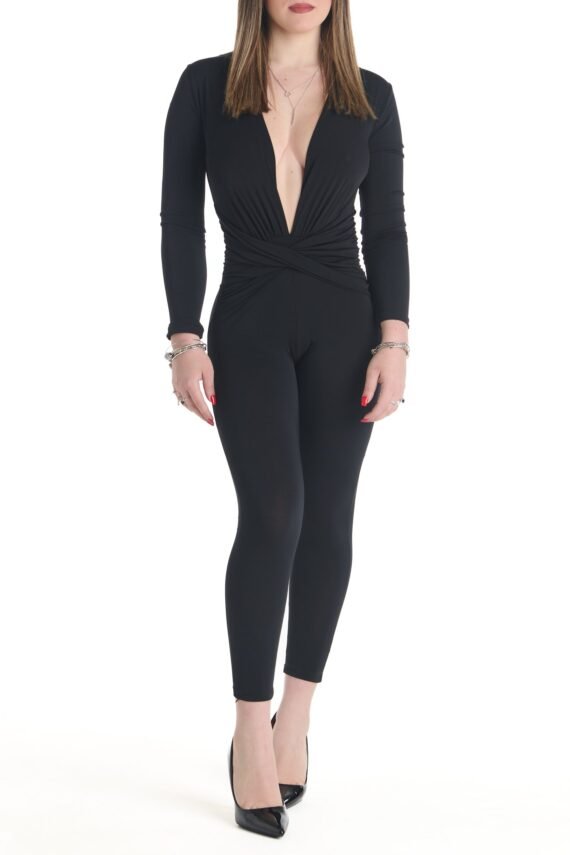 V-neck jumpsuit - Image 2
